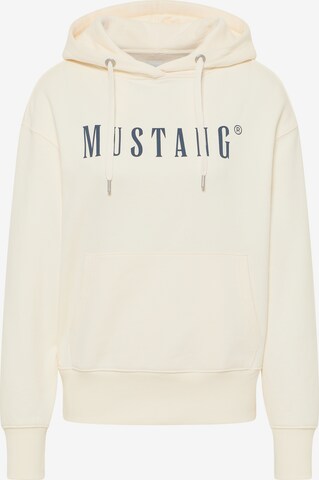 MUSTANG Sweatshirt in Beige: front