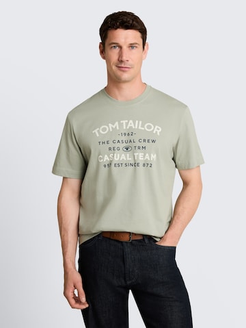 TOM TAILOR Majica | zelena barva: sprednja stran