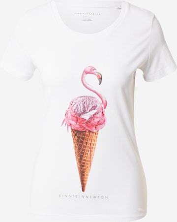 Tricou 'Flamingo Ice' de la EINSTEIN & NEWTON pe alb: față