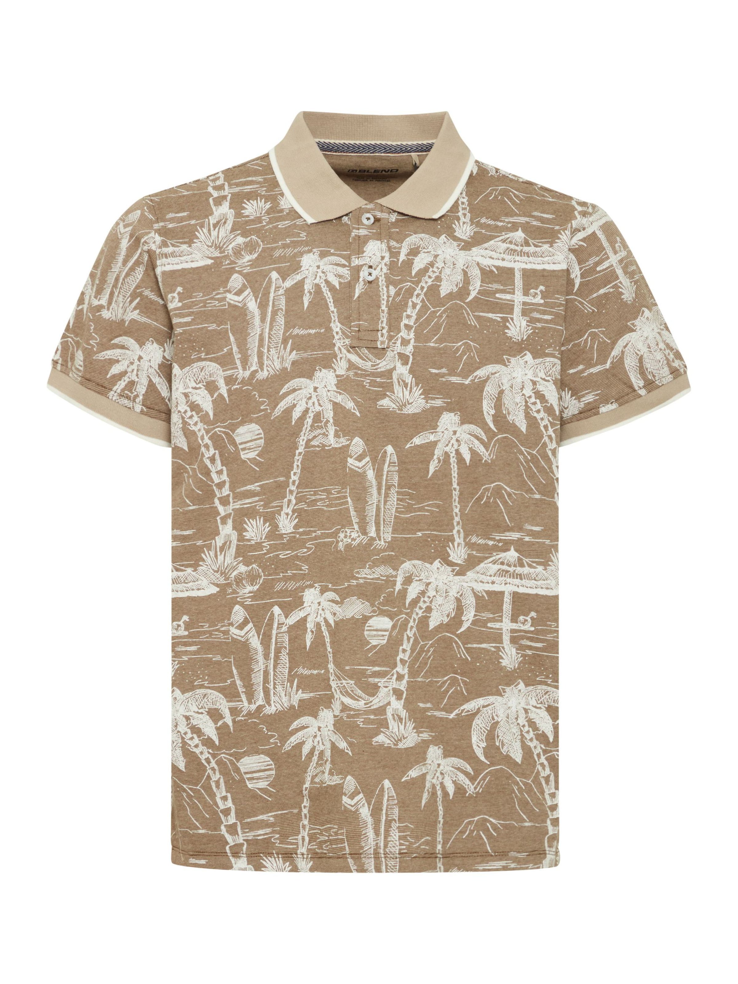 BLEND - Camiseta 'Polo' en beige: frente
