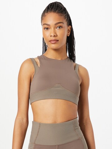 Bustier Soutien-gorge de sport Reebok en gris : devant