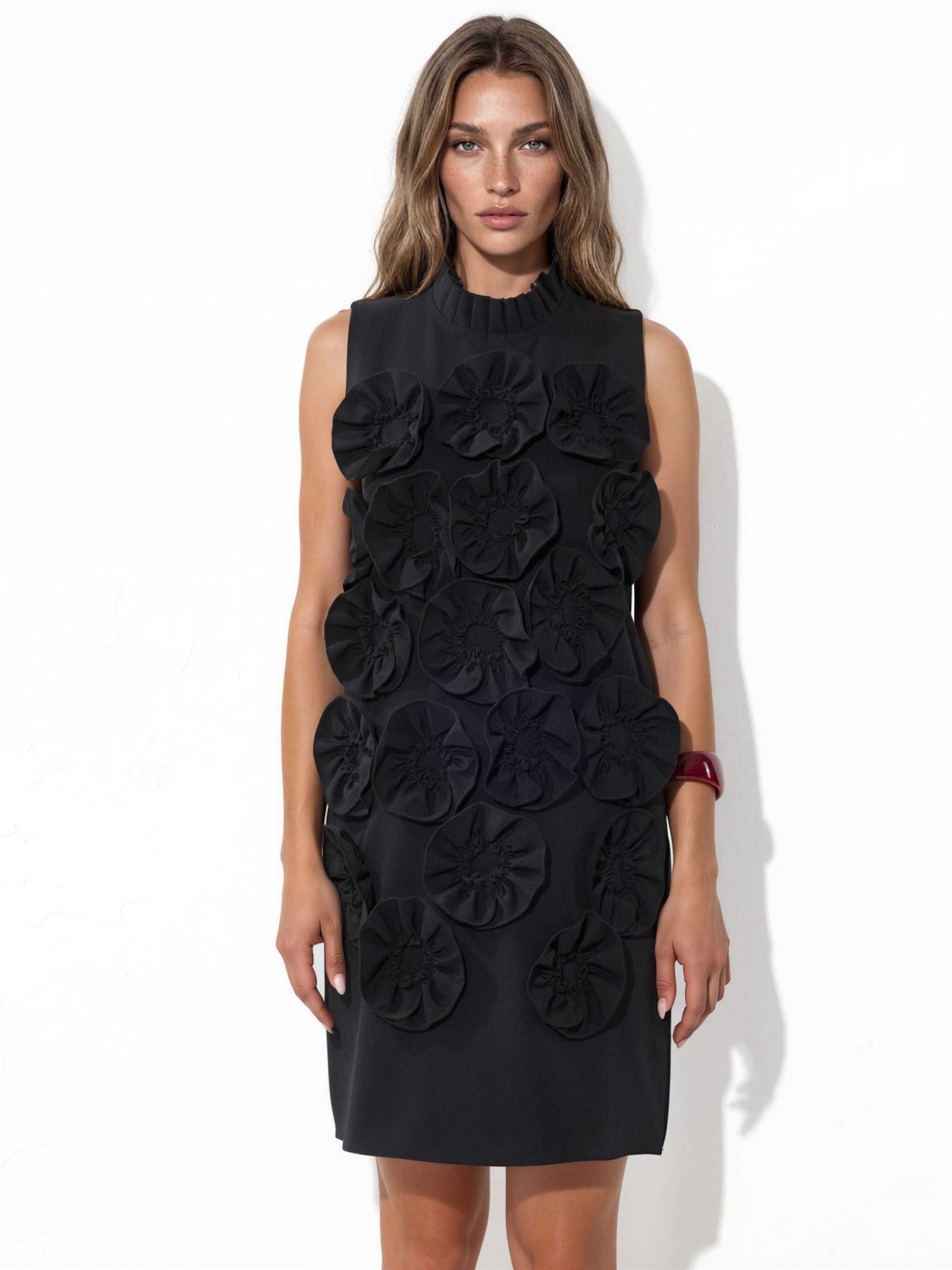 MSN Collection Jurk in Zwart: voorkant