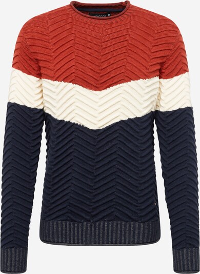 INDICODE JEANS Sweater 'Dean' in Night blue / Auburn / White, Item view