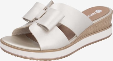 REMONTE Mules in Silver: front