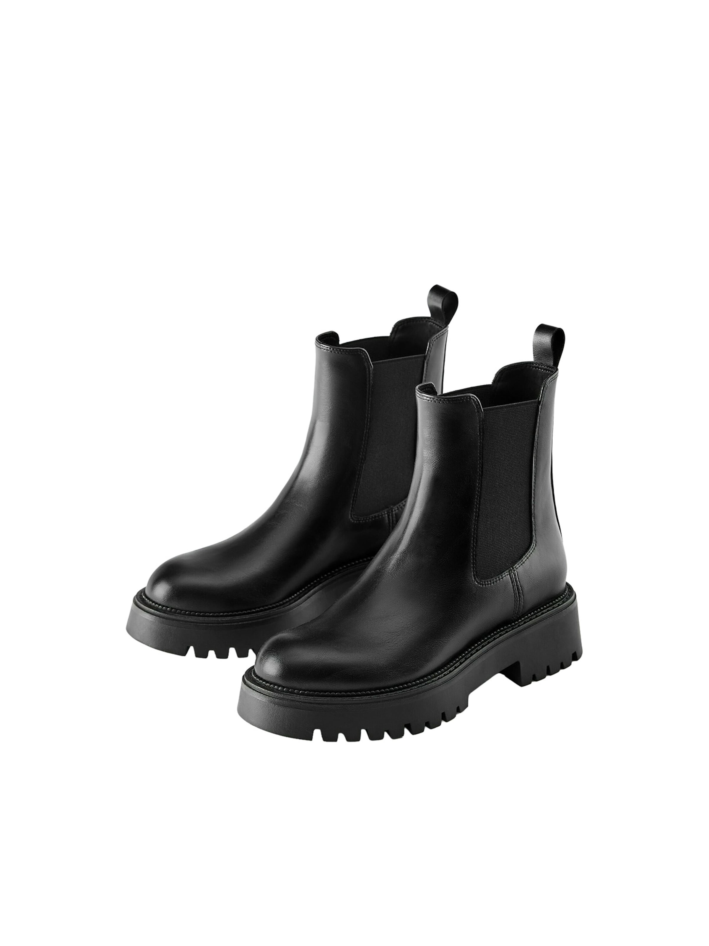 Pull&Bear Chelsea Boots in Schwarz