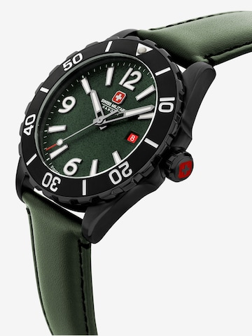 SWISS MILITARY HANOWA Analoog horloge 'CARBON PEAK' in Groen