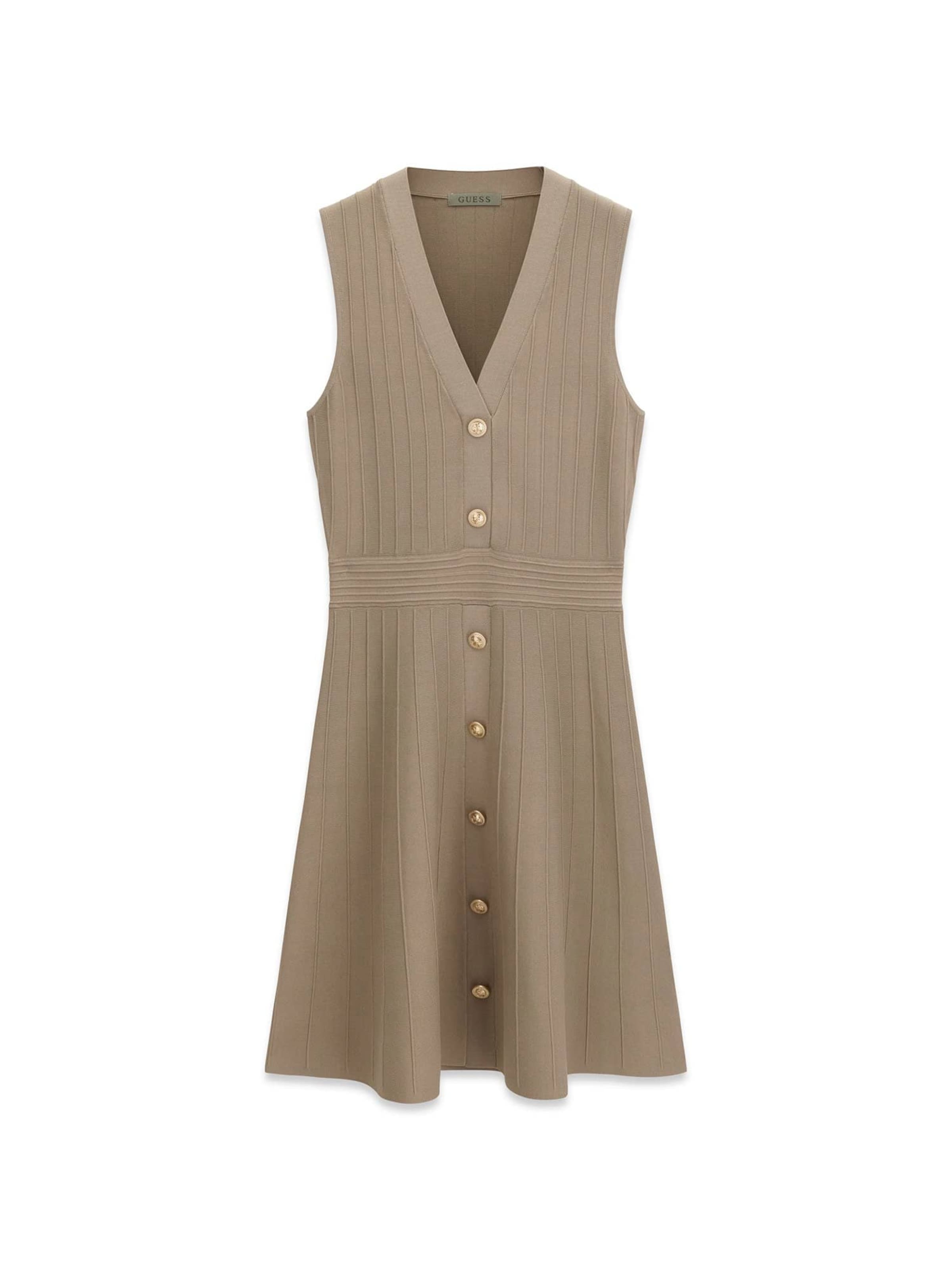 GUESS Knitted dress in Beige: front