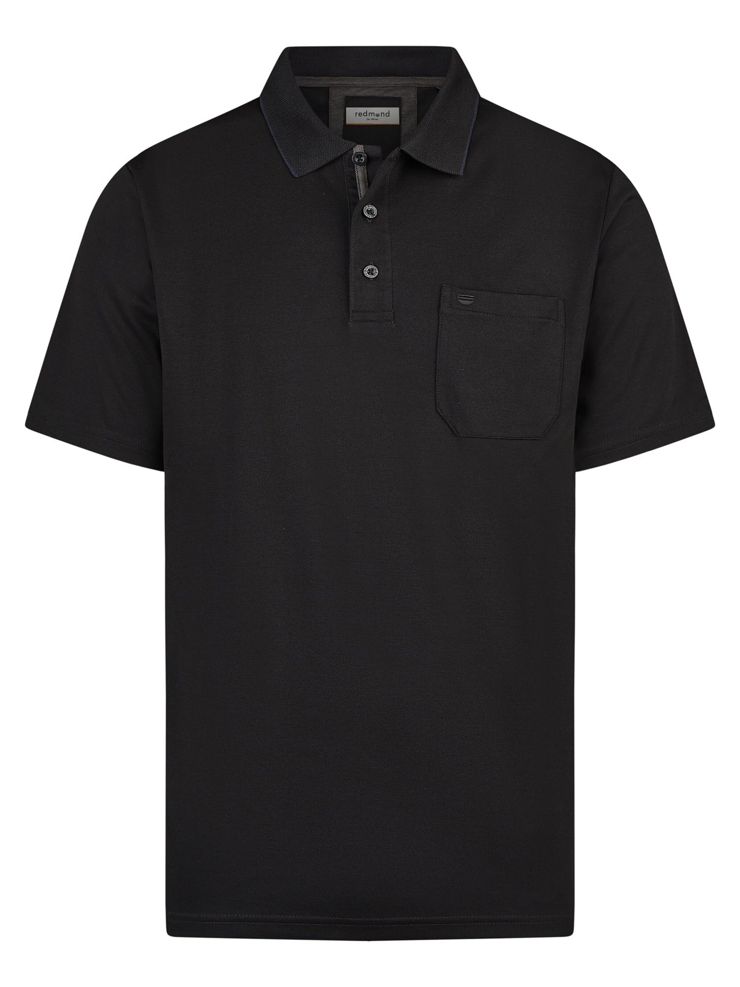 redmond Shirt 'Basic'‌‌‌‌‌ in Schwarz: Vorderseite