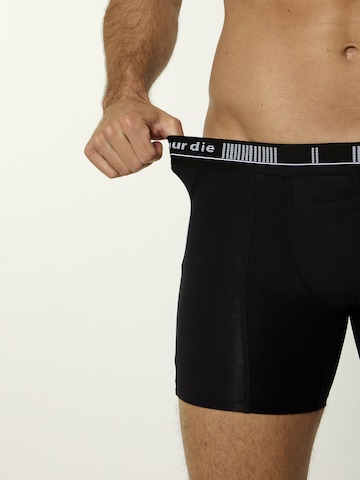 Nur Die Boxershorts ' Long Boxer Cotton Active ' in Zwart