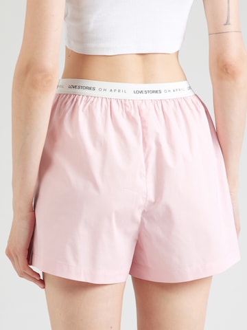 OH APRIL Loosefit Broek 'OH APRIL x LOVE Stories - James' in Roze