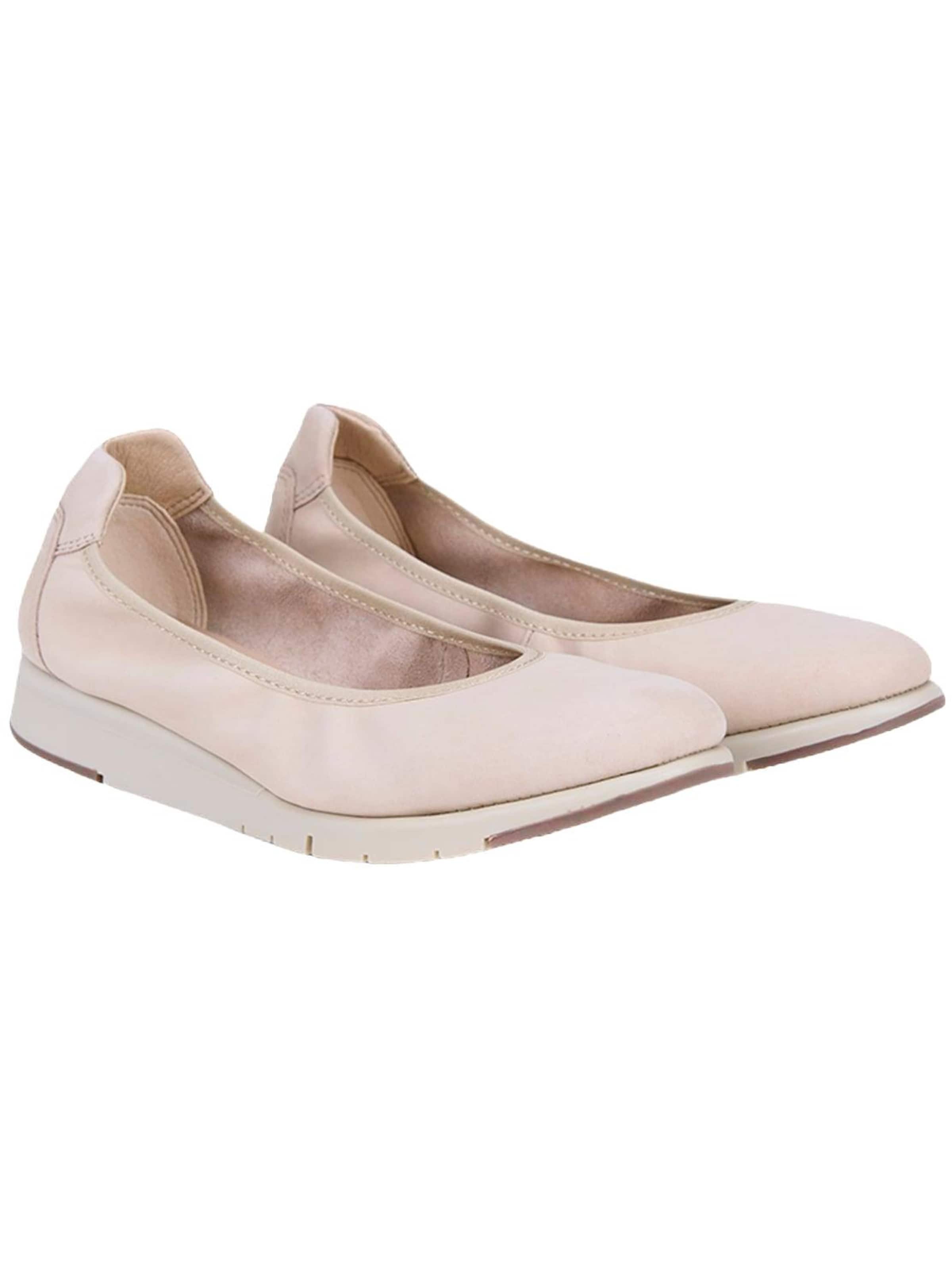 Desa - Bailarina 'DESA Damen DesaComfort Ballerinas aus Nubukleder' en beige: frente