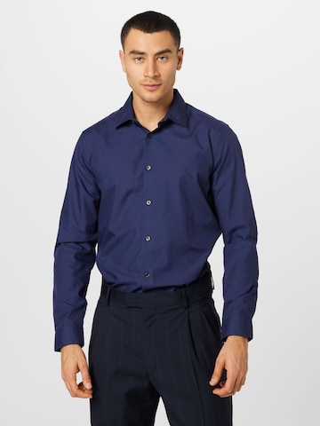 BURTON MENSWEAR LONDON Regular Fit Hemd in Blau: predná strana