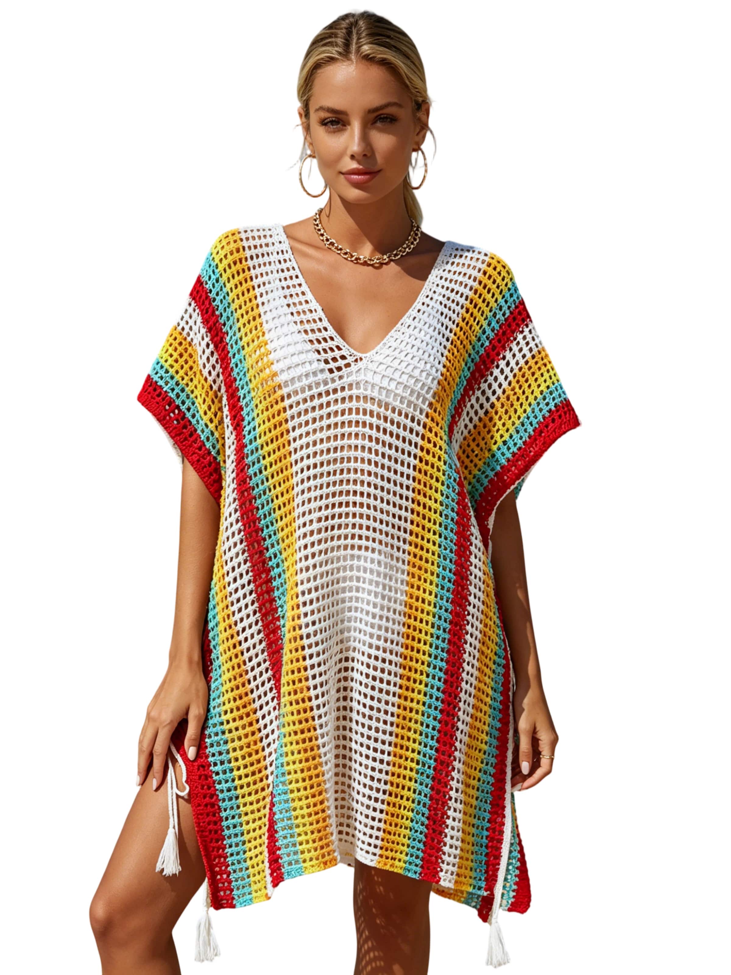 Yesfashion Strandkleid‌‌‌‌‌‌‌‌‌ in Weiß: Vorderseite