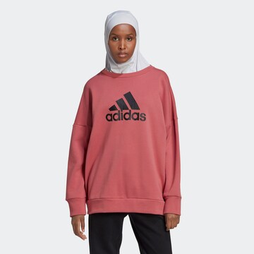 ADIDAS SPORTSWEAR Athletic Sweatshirt 'Future Icons Badge Of Sport' in Red: front