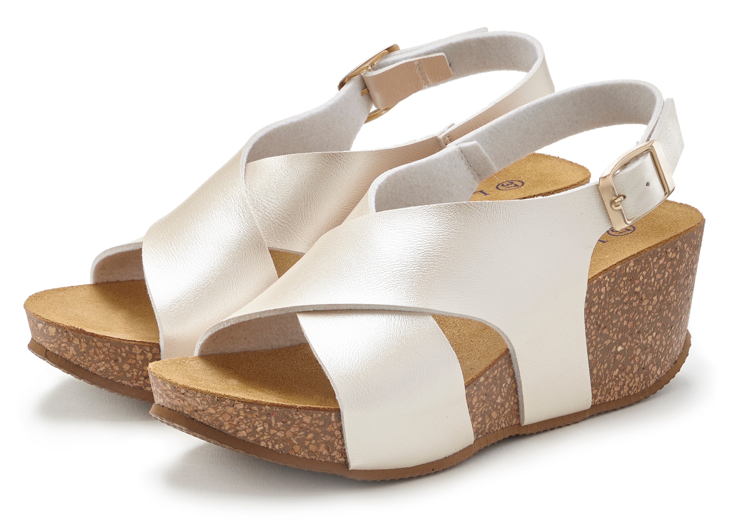 Sandales LASCANA en beige : devant