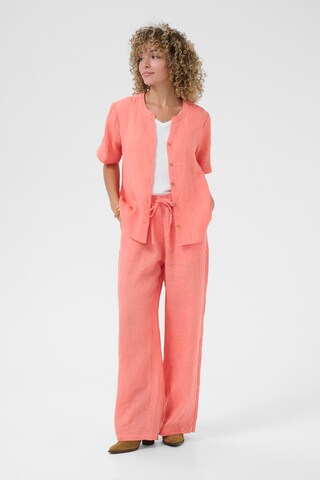 Cream Wide leg Broek 'Bellis' in Roze
