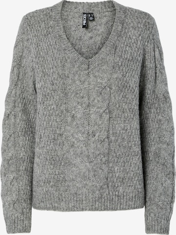PIECES Sweater 'NINA' in Grey: front
