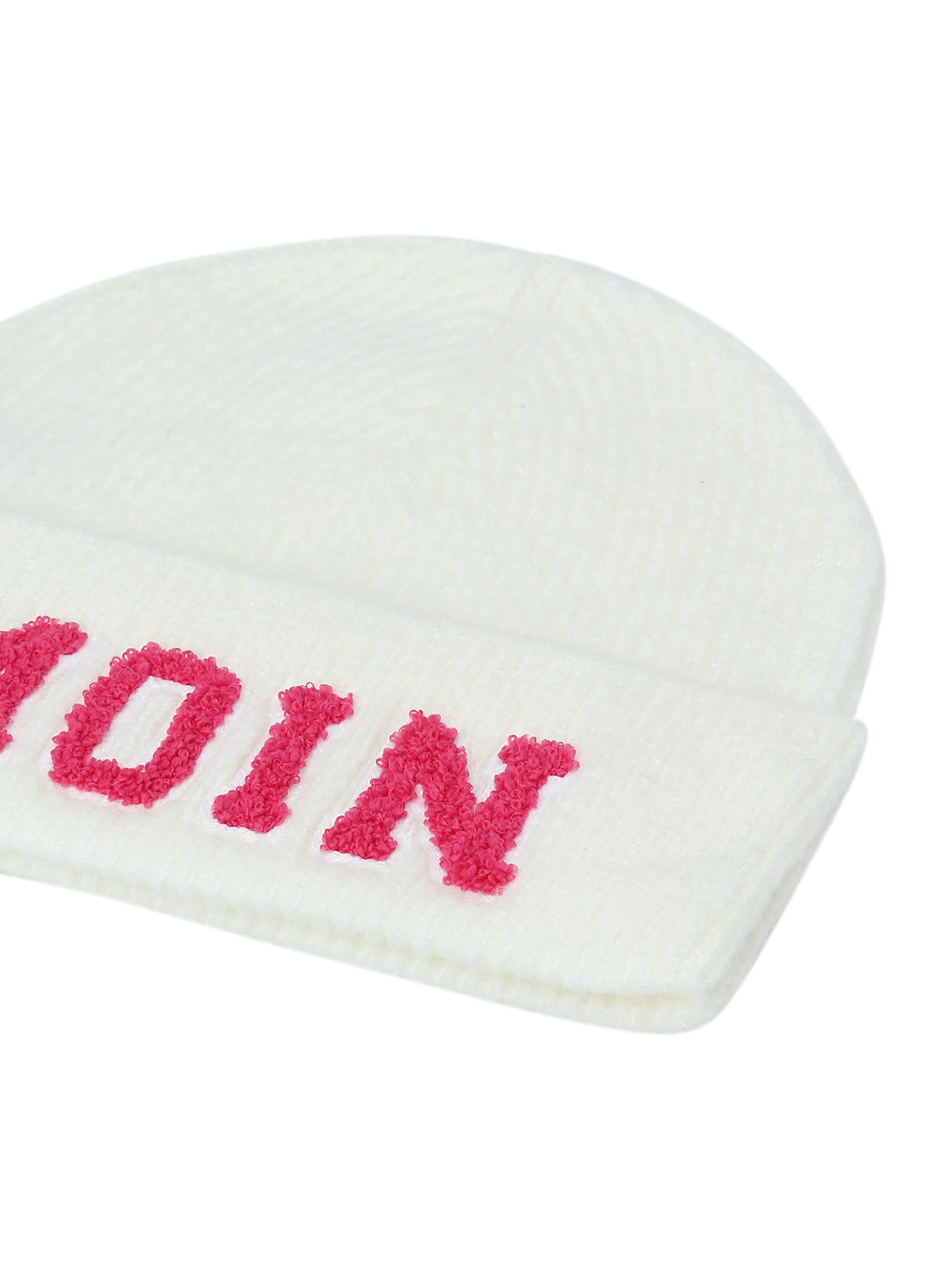 Bonnet 'NONE' salzhaut en blanc