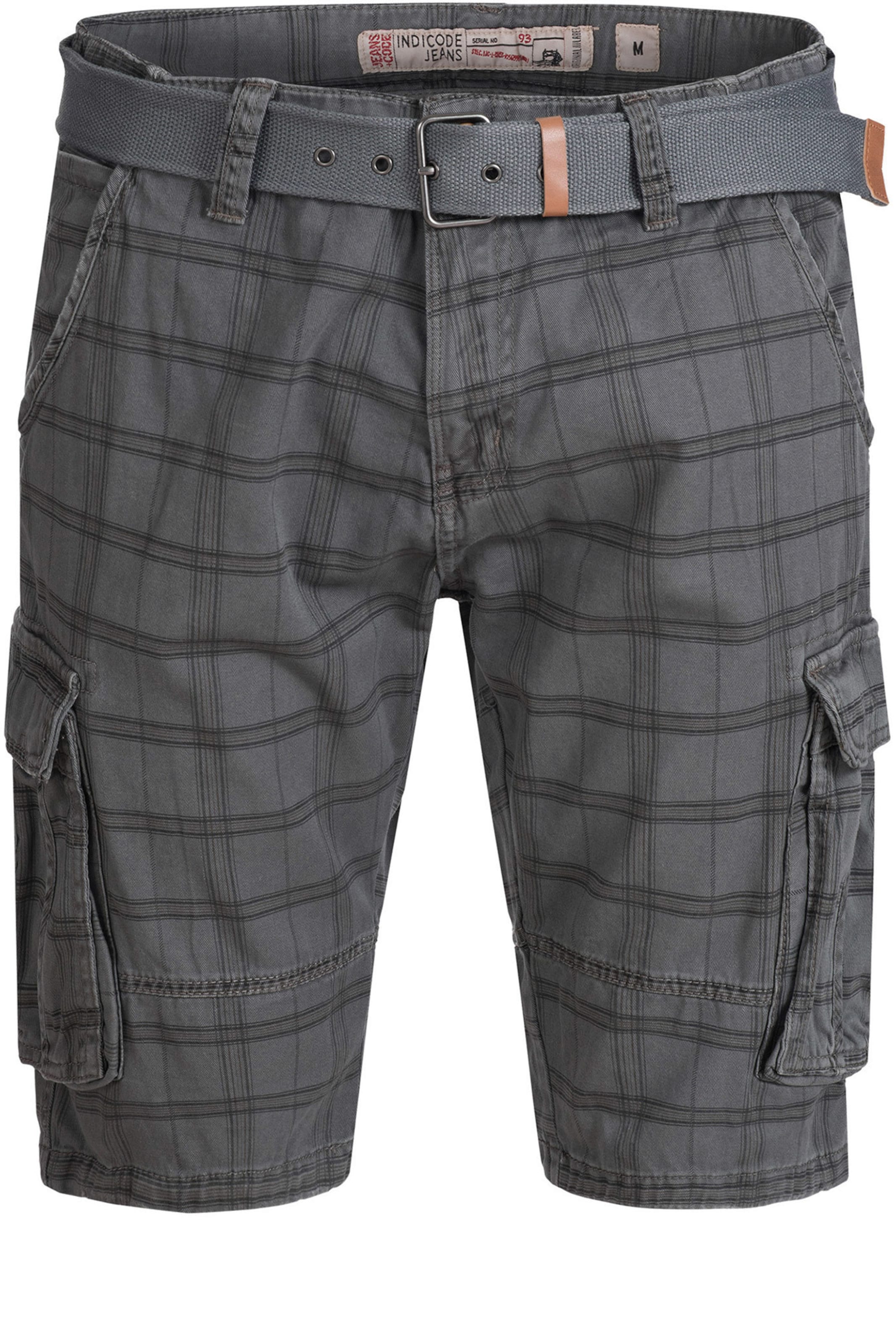 INDICODE JEANS Regular Cargo trousers in Grey: front