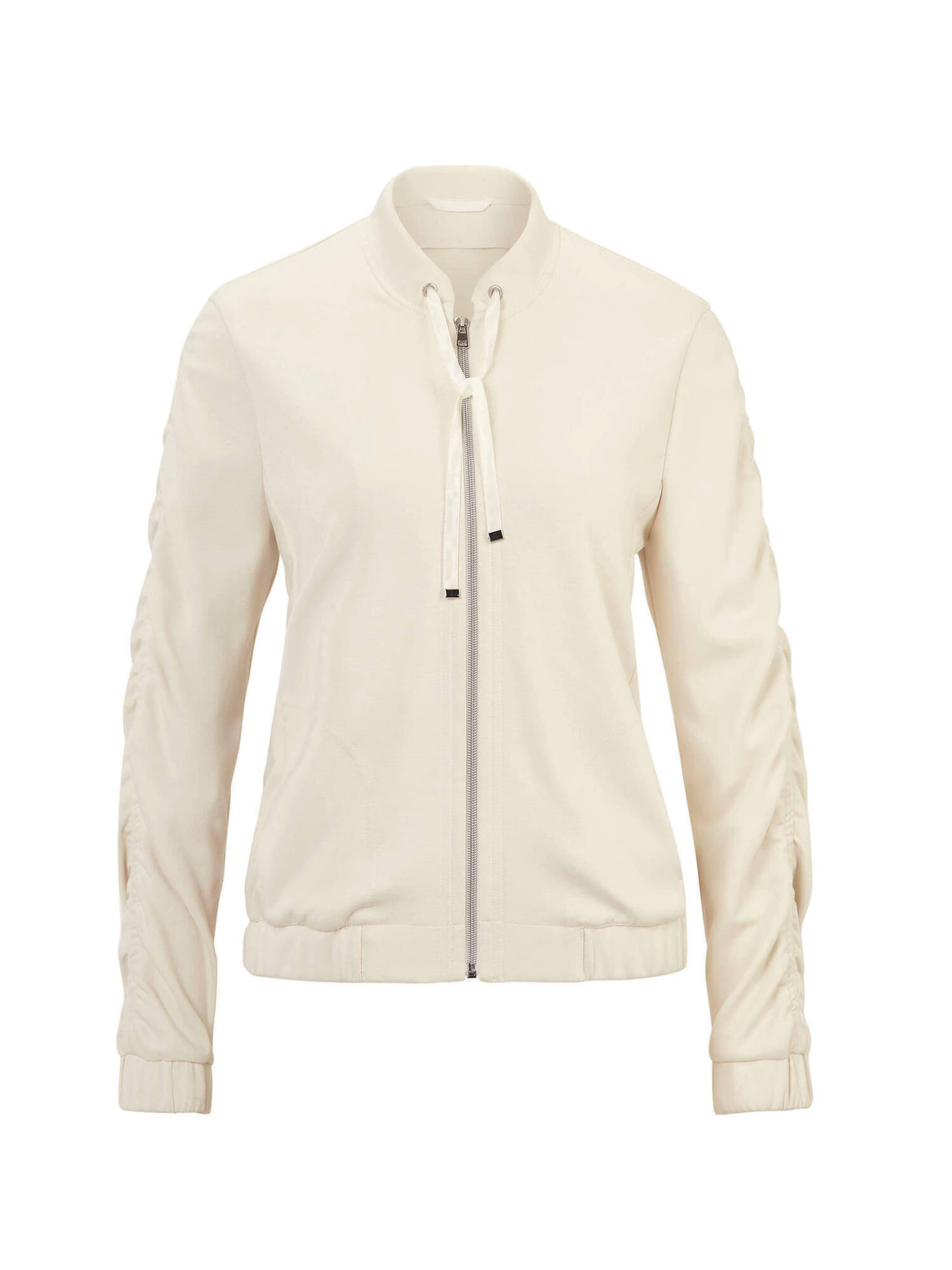 Goldner Sweatjacke in Beige: Vorderseite