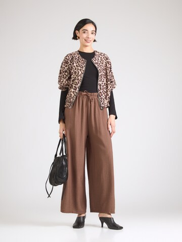 Hailys Wide leg Παντελόνι 'Mo44na' σε καφέ