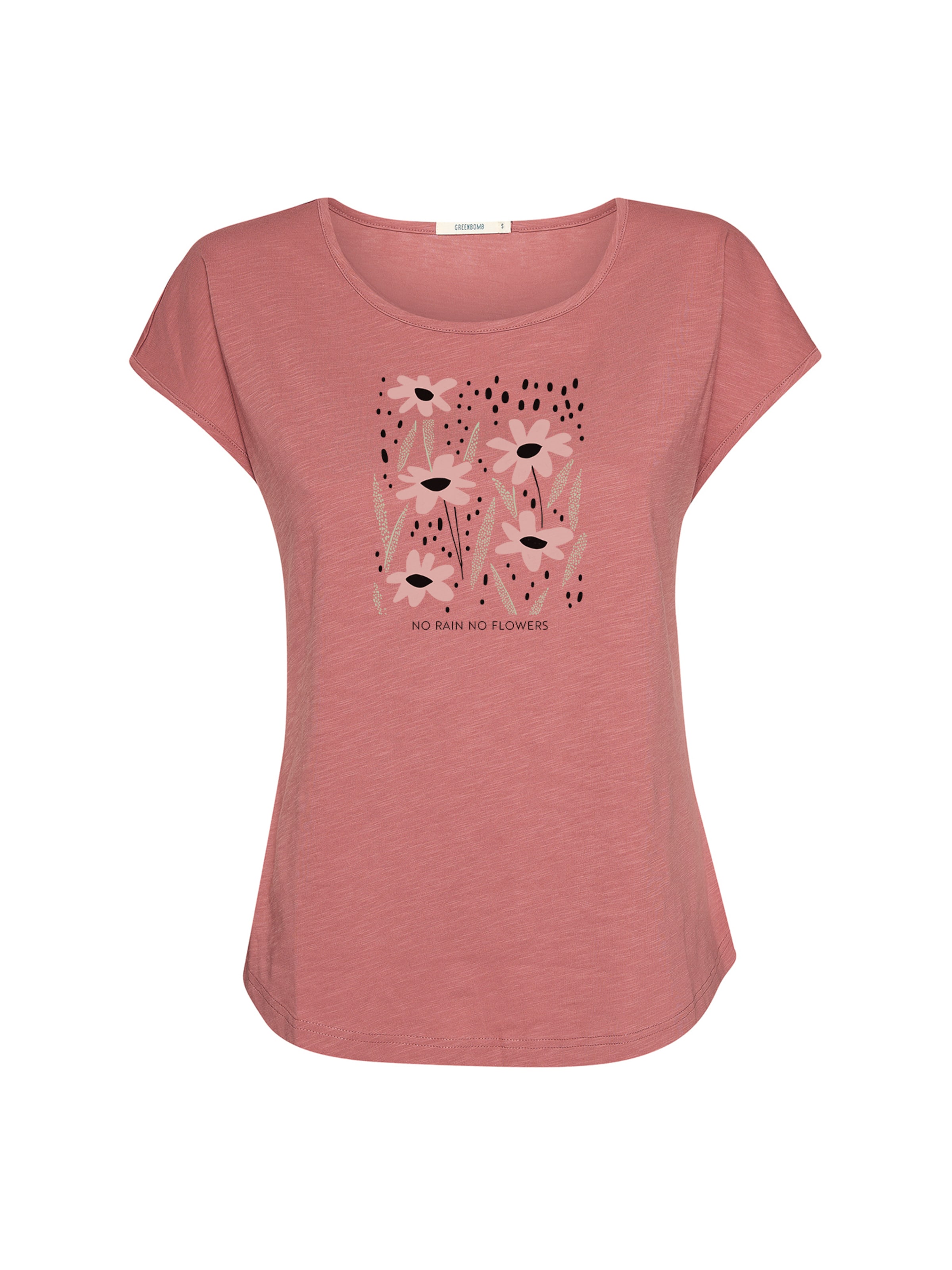 Maglietta 'Cool No Rain' di GREENBOMB in rosa: frontale