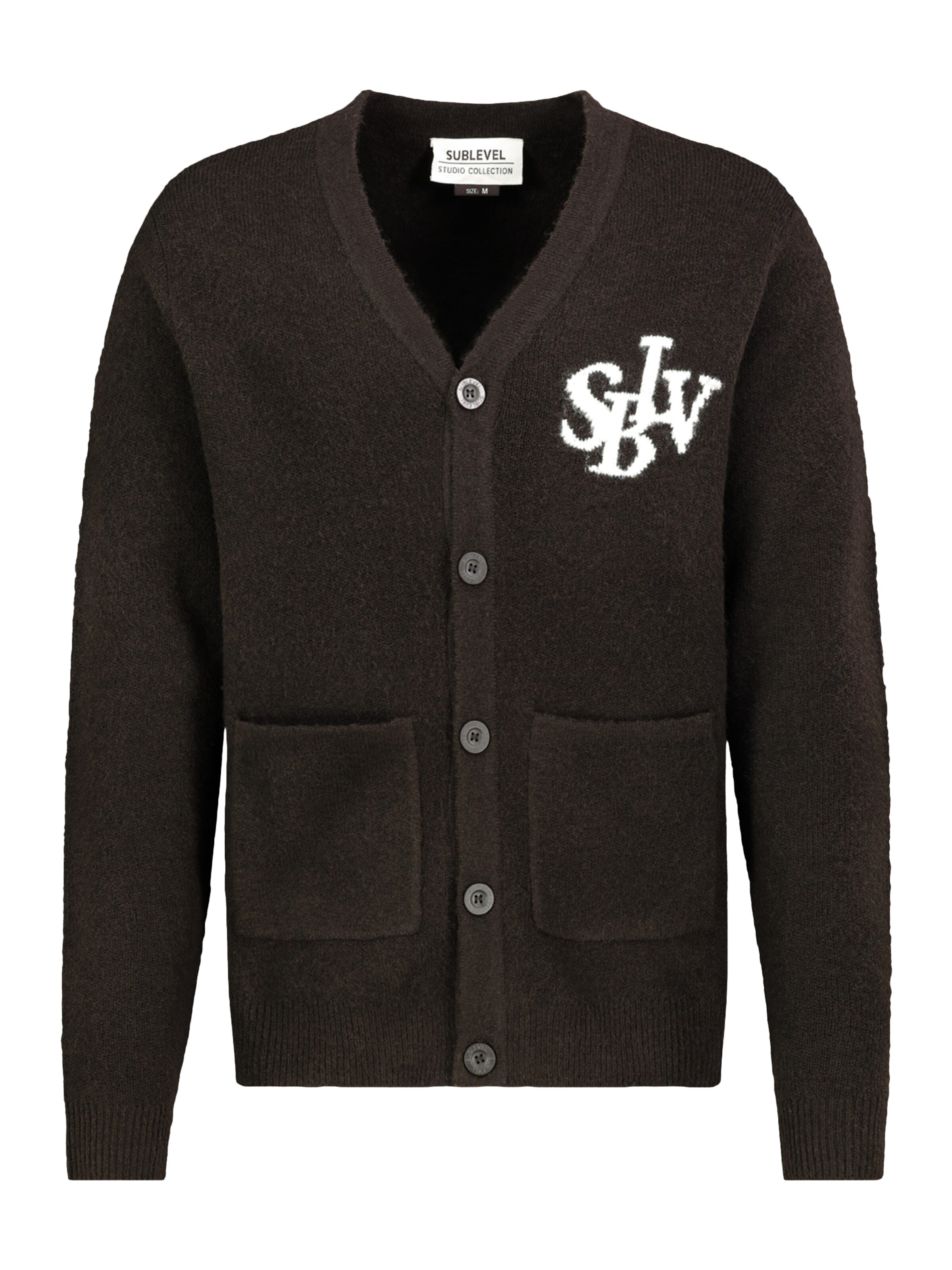 Sublevel Gebreid vest in Bruin: voorkant