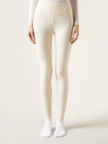 CALZEDONIA Skinny Leggings in Beige: front