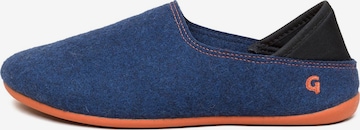 Gottstein Classic Flats 'Wool Slip-On' in Blue: front
