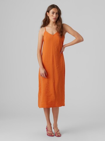 VERO MODA Obleka 'QUEENY' | oranžna barva