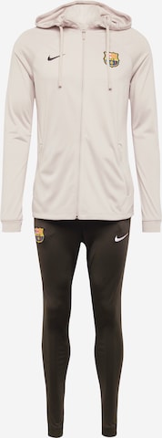 Completo per l'allenamento 'FC Barcelona Strike' di NIKE in beige: frontale