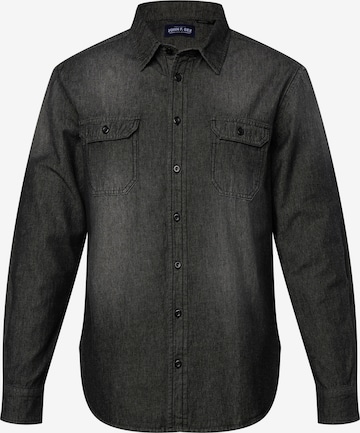 Coupe regular Chemise John F. Gee en gris : devant