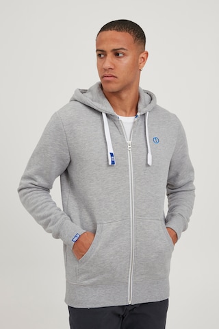 !Solid Zip-Up Hoodie 'BennZip' in Grey