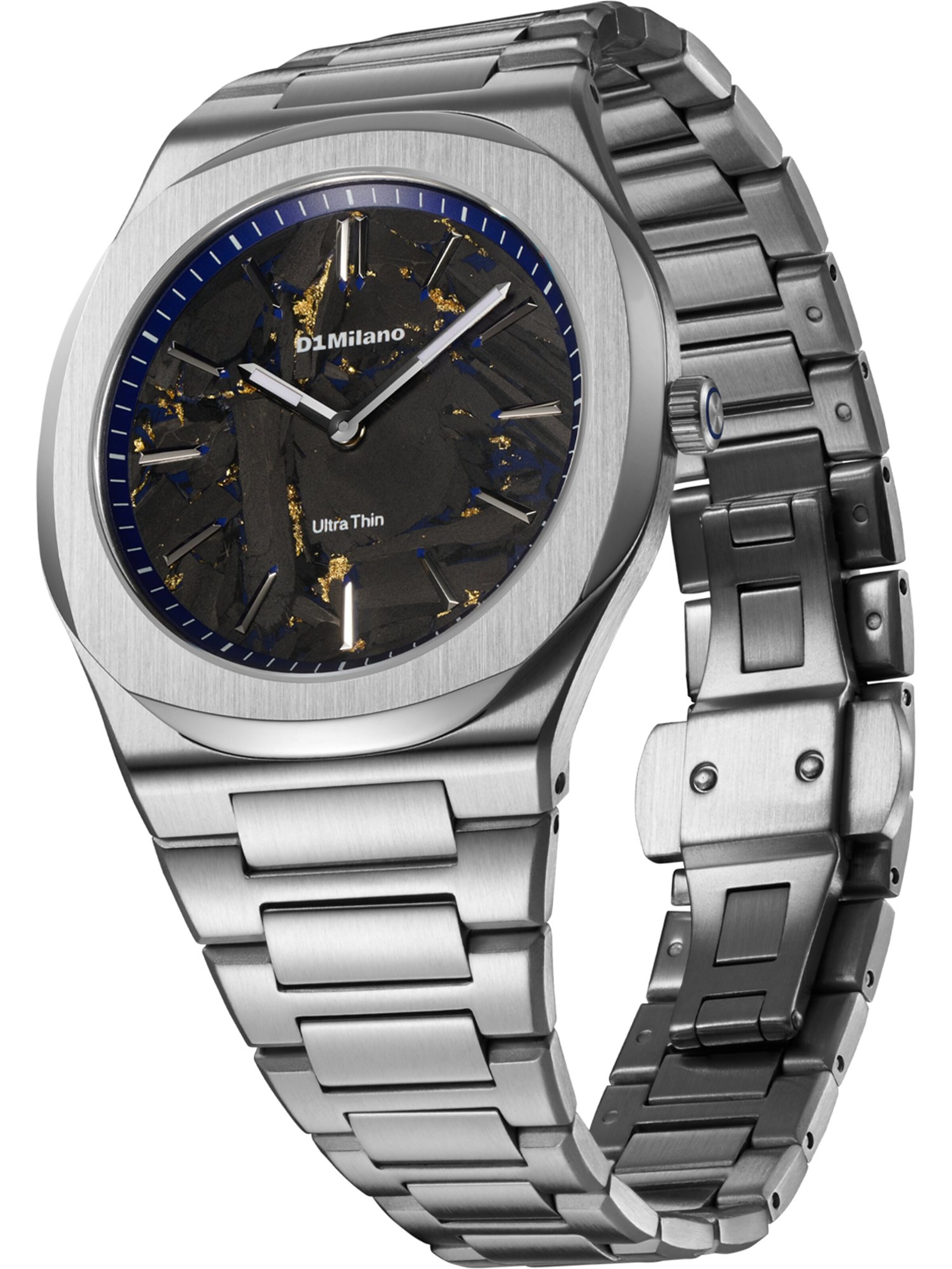 D1 Milano Analoguhr in Silber