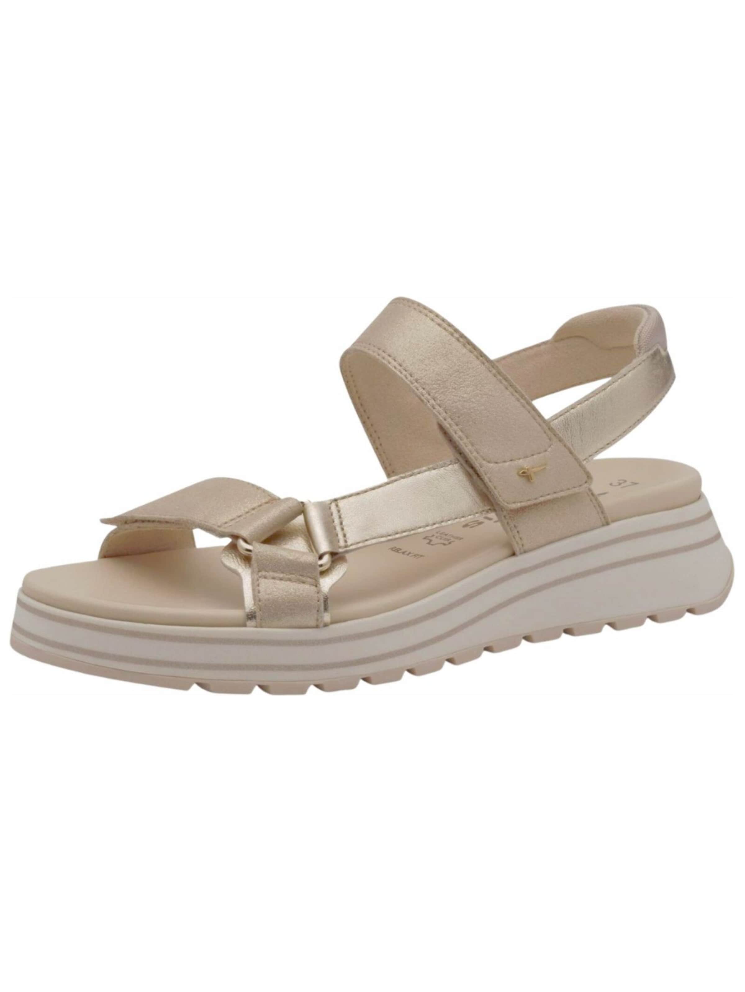 Tamaris Sandaal in Beige: voorkant