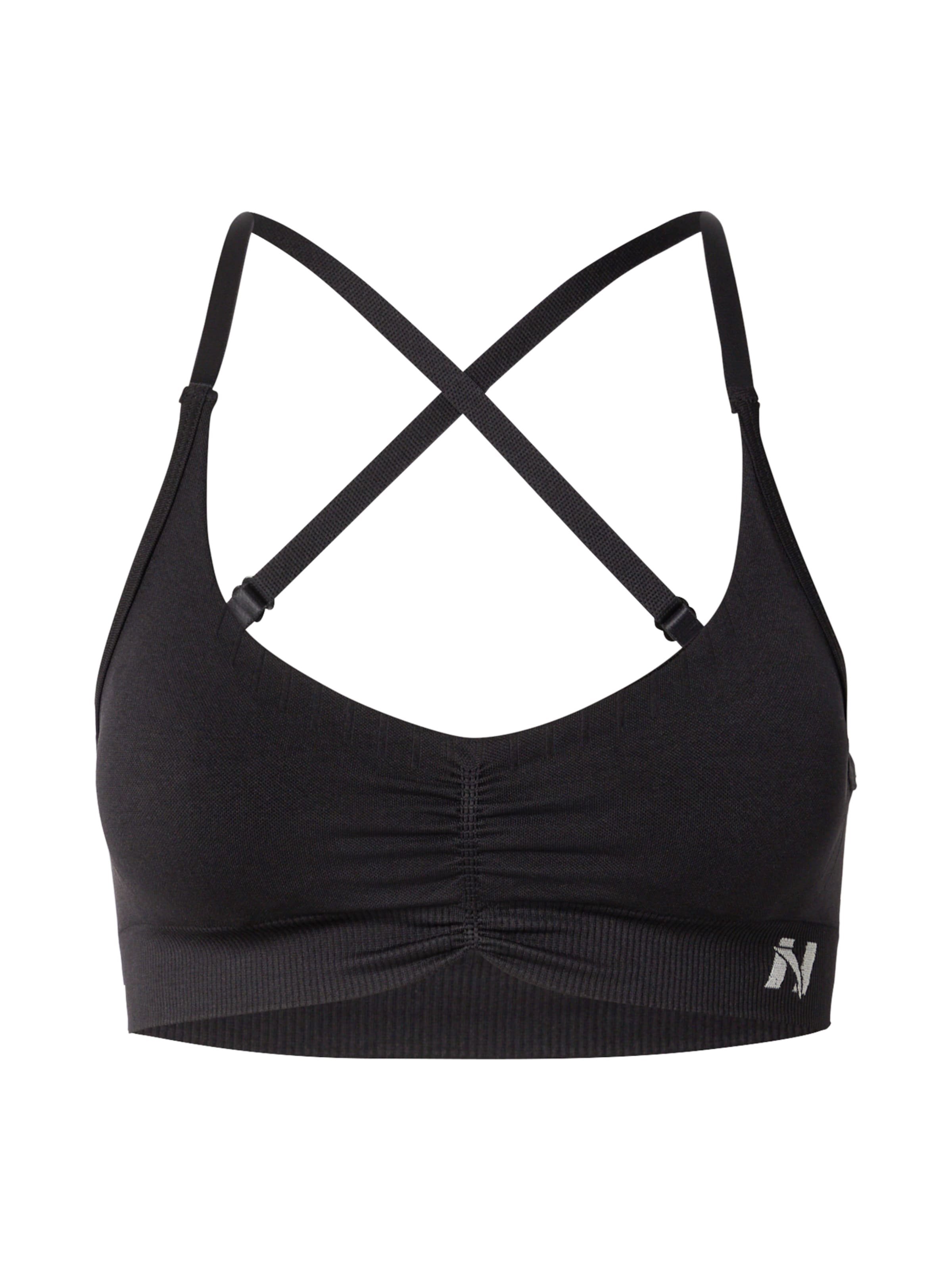NEBBIA Korzet Športová podprsenka - Čierna: predná strana