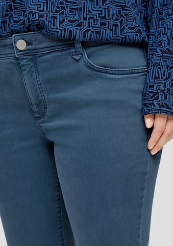 TRIANGLE Slimfit Jeans 'Twill' i blå