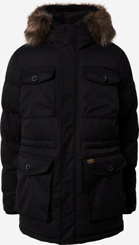 Parka d’hiver 'Chinook' Superdry en noir : devant