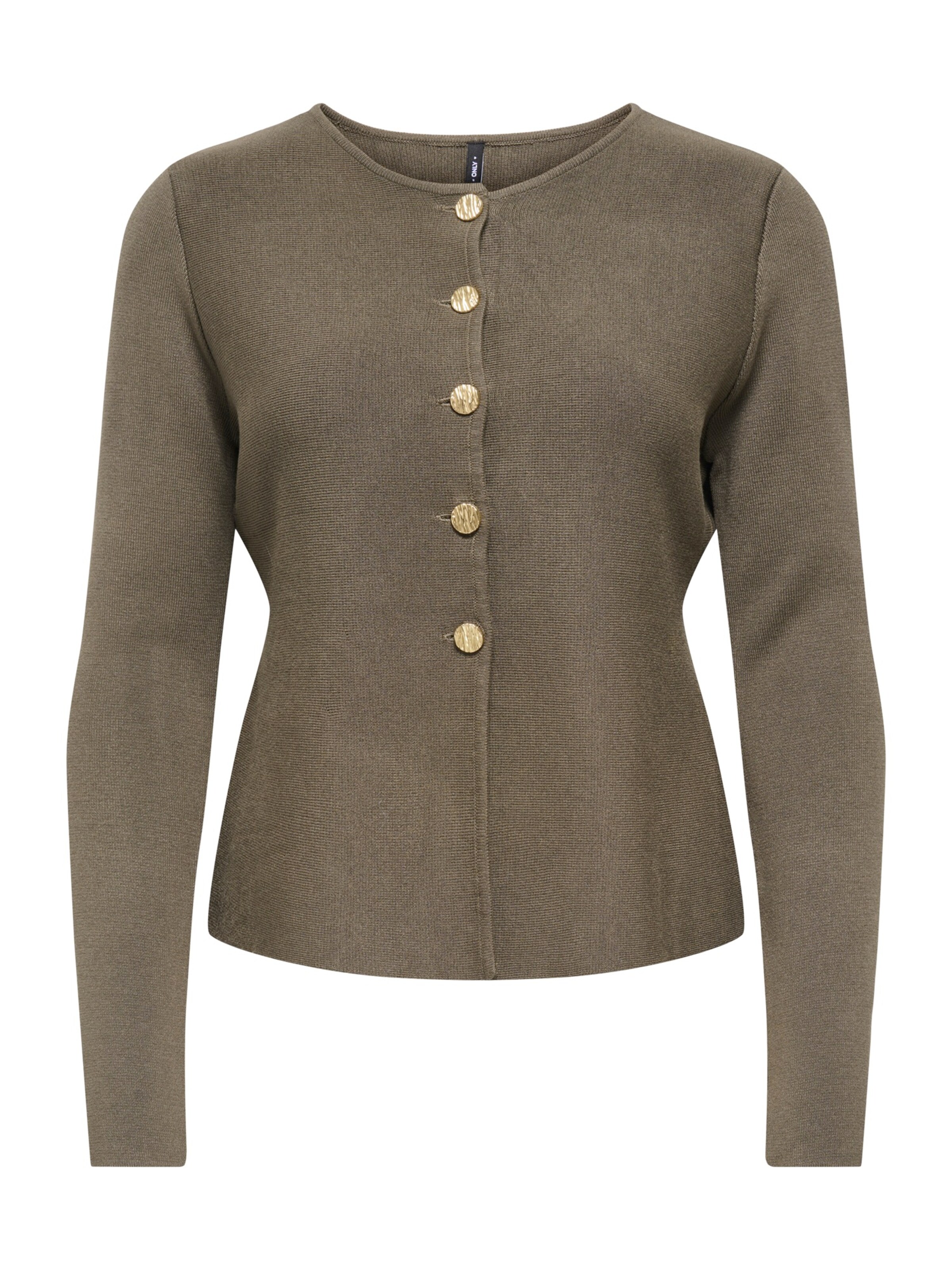 ONLY Gebreid vest in Bruin: voorkant