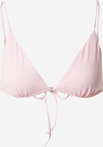 Light pink triangle bikini top top