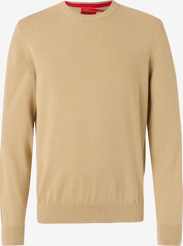 HUGO Pulóver 'San Cassius-C2' - bézs: elől