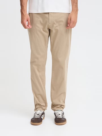 Casual Friday Slimfit Lærredsbukser 'Viggo' i beige: forside