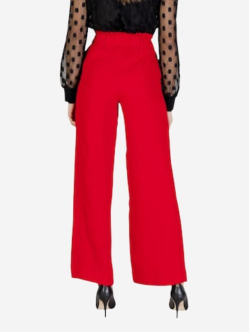 Morgan De Toi - Pierna ancha Pantalón '242-PBIRD' en rojo