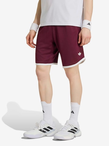 raudona ADIDAS PERFORMANCE Laisvas Sportinės kelnės 'Classics': priekis