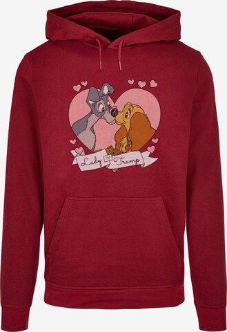 ABSOLUTE CULT Sweatshirt 'Lady And The Tramp - Love' in Rood: voorkant