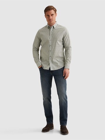 Coupe regular Chemise 'Shirt with allover print and stretch' VANGUARD en blanc