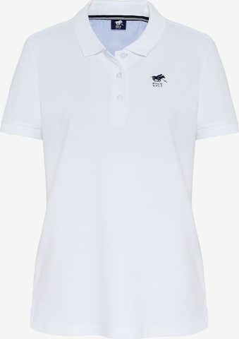 Polo Sylt Polo ' im puristischen Design mit Logo-Stickerei ' in Weiß: Vorderseite