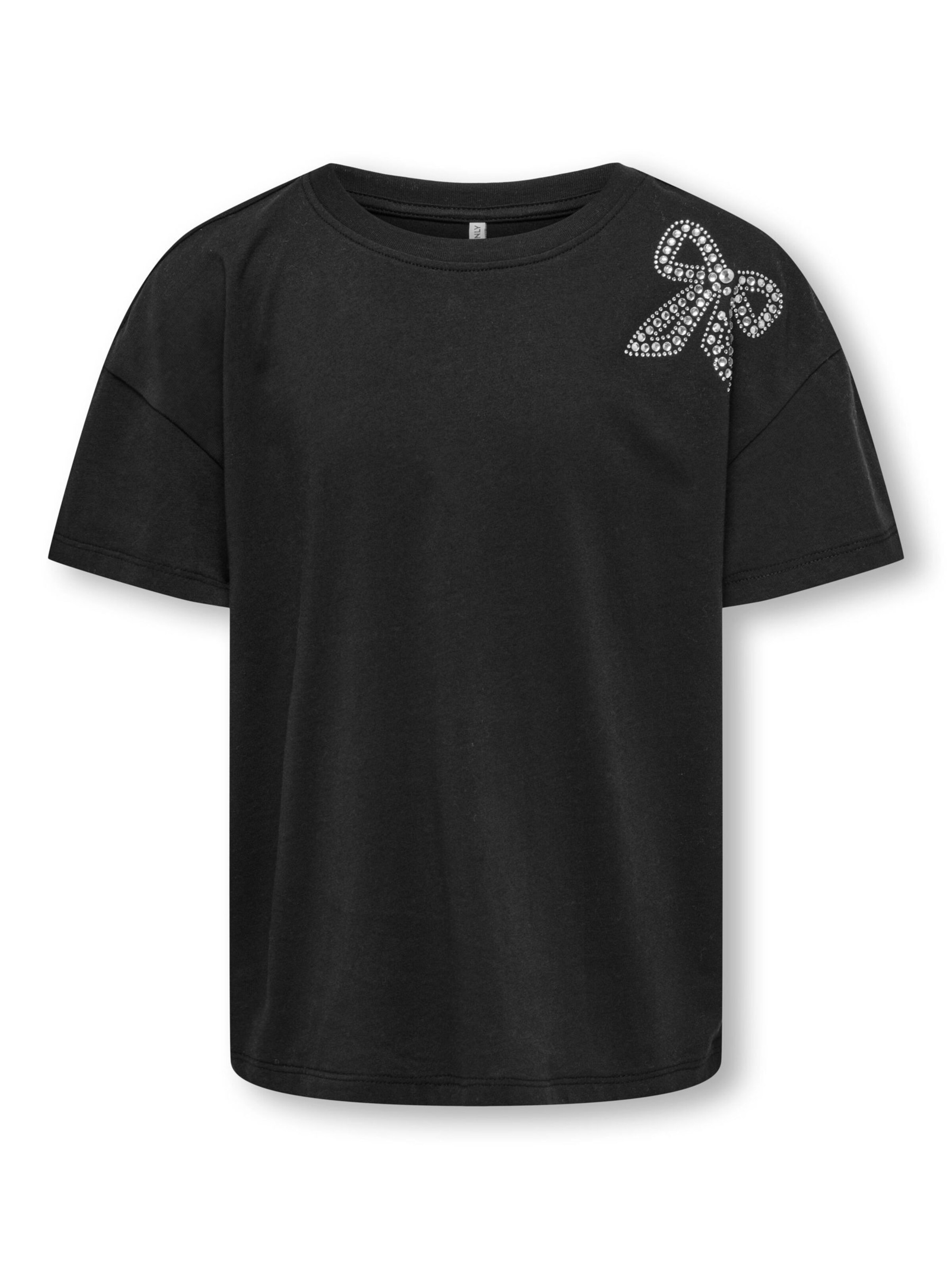 Tricou 'KOGANTONIA' de la ONLY GIRLS pe negru: față