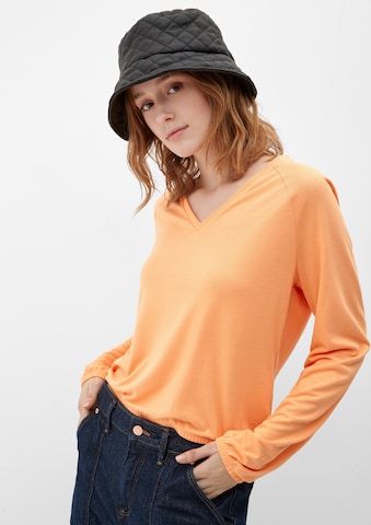 T-shirt QS en orange : devant