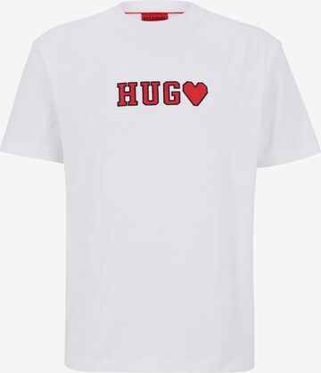 HUGO - Camiseta 'Daromio' en blanco: frente